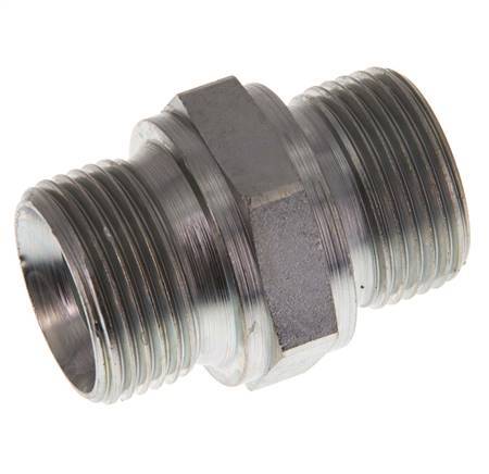 G 3/4'' Zinc plated Steel Double Nipple 400 Bar - Hydraulic