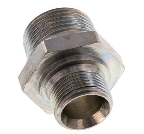 G 1'' x G 3/4'' Zinc plated Steel Double Nipple 345 Bar - Hydraulic