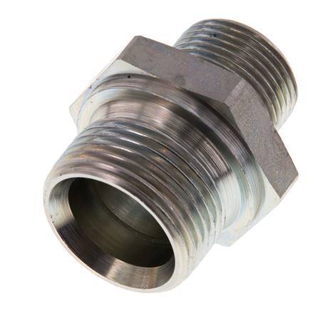 G 1'' x G 3/4'' Zinc plated Steel Double Nipple 345 Bar - Hydraulic