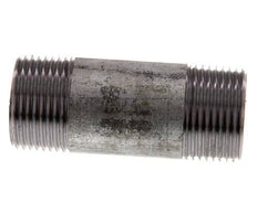 R 1'' Zinc plated Steel Double Pipe Nipple 50 Bar DIN 2982 - 80mm [5 Pieces]