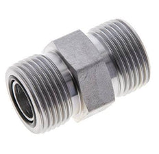 UNS 1''-14 Zinc plated Steel Double Nipple ORFS 400 Bar - Hydraulic