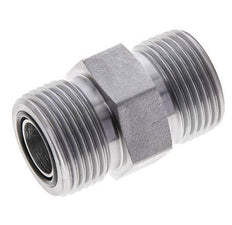 UNS 1''-14 Zinc plated Steel Double Nipple ORFS 400 Bar - Hydraulic