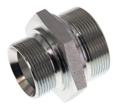 G 2'' x G 1 1/2'' Zinc plated Steel Double Nipple 160 Bar - Hydraulic