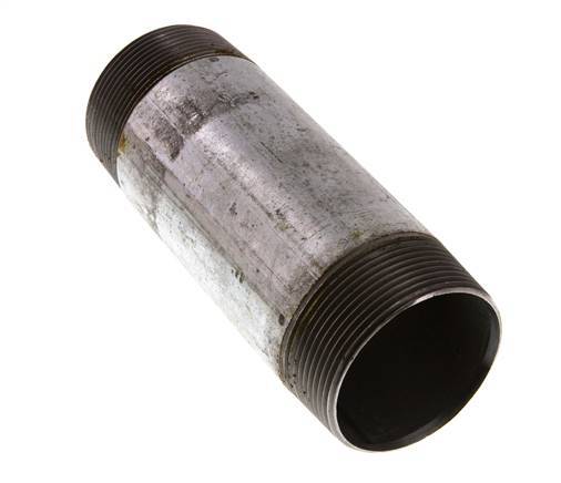 R 2'' Zinc plated Steel Double Pipe Nipple 50 Bar DIN 2982 - 150mm