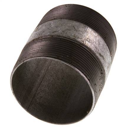 R 2 1/2'' Zinc plated Steel Double Pipe Nipple 50 Bar DIN 2982 - 80mm