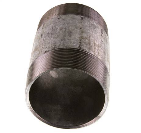 R 3'' Zinc plated Steel Double Pipe Nipple 50 Bar DIN 2982 - 120mm