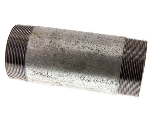 R 3'' Zinc plated Steel Double Pipe Nipple 50 Bar DIN 2982 - 200mm