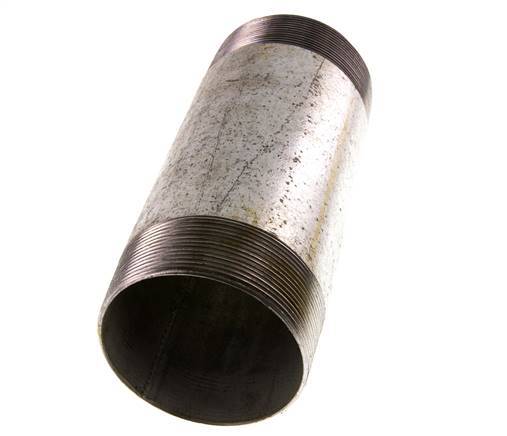 R 3'' Zinc plated Steel Double Pipe Nipple 50 Bar DIN 2982 - 200mm
