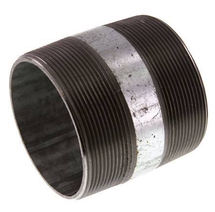 R 3'' Zinc plated Steel Double Pipe Nipple 50 Bar DIN 2982 - 80mm