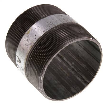 R 3'' Zinc plated Steel Double Pipe Nipple 50 Bar DIN 2982 - 80mm