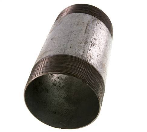 R 4'' Zinc plated Steel Double Pipe Nipple 50 Bar DIN 2982 - 200mm