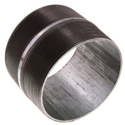 R 4'' Zinc plated Steel Double Pipe Nipple 50 Bar DIN 2982 - 80mm