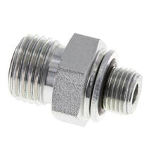 UNF 9/16''-18 x G 1/8'' Zinc plated Steel Double Nipple ORFS 630 Bar - Hydraulic