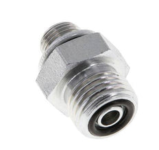 UNF 9/16''-18 x G 1/8'' Zinc plated Steel Double Nipple ORFS 630 Bar - Hydraulic