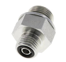 UNF 9/16''-18 x G 3/8'' Zinc plated Steel Double Nipple ORFS 630 Bar - Hydraulic
