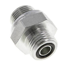UN 11/16''-16 x G 3/8'' Zinc plated Steel Double Nipple ORFS 630 Bar - Hydraulic