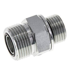 UNS 1''-14 x G 1/2'' Zinc plated Steel Double Nipple ORFS 400 Bar - Hydraulic