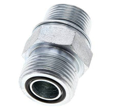 UNS 1''-14 x M22x1.5 Zinc plated Steel Double Nipple ORFS 400 Bar - Hydraulic