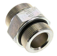 UN 1-11/16''-12 x M42x2 Zinc plated Steel Double Nipple ORFS 250 Bar - Hydraulic