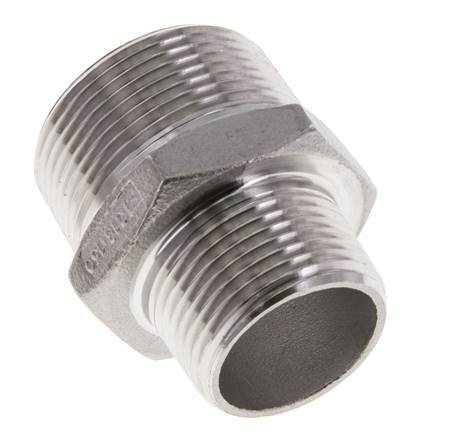 1'' NPT x 1 1/4'' NPT Stainless steel Double Nipple 16 Bar