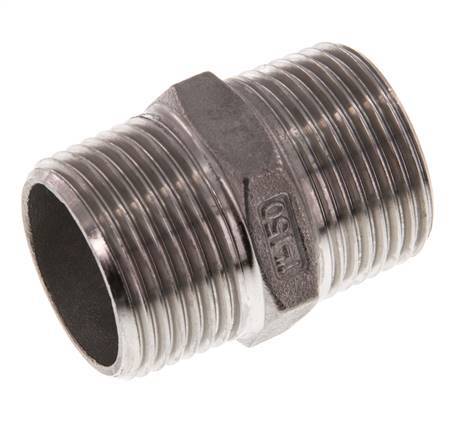 R 1'' Stainless steel Double Nipple 16 Bar