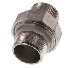 R 1 1/2'' Stainless steel Double Nipple 3-pieces with Conically sealing 16 Bar