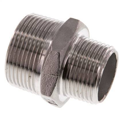 R 1 1/4'' x R 1'' Stainless steel Double Nipple 16 Bar