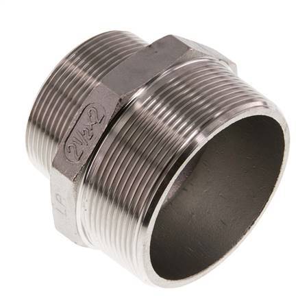 R 2 1/2'' x R 2'' Stainless steel Double Nipple 16 Bar