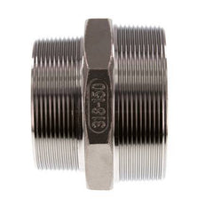 R 3'' x R 2 1/2'' Stainless steel Double Nipple 16 Bar