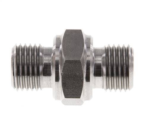G 1/4'' Stainless steel Double Nipple 400 Bar - Hydraulic