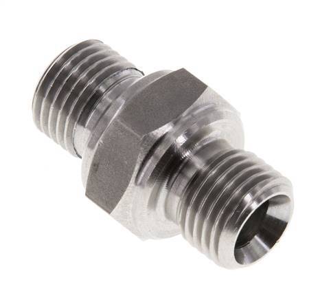 G 1/4'' Stainless steel Double Nipple 400 Bar - Hydraulic
