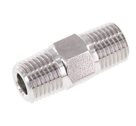 1/4'' NPT Stainless steel Double Nipple 275 Bar - Hydraulic