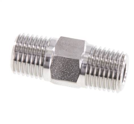1/4'' NPT Stainless steel Double Nipple 275 Bar - Hydraulic