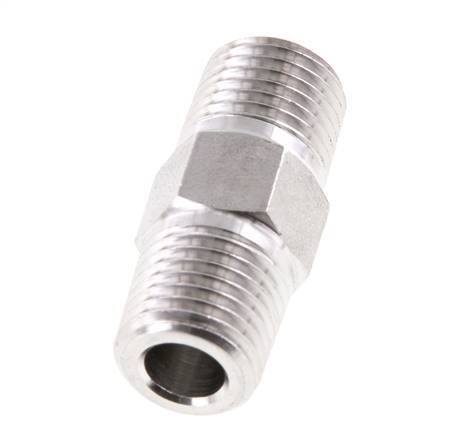 1/4'' NPT Stainless steel Double Nipple 275 Bar - Hydraulic