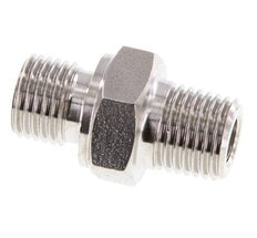 1/4'' NPT x G 1/4'' Stainless steel Double Nipple 40 Bar - Hydraulic