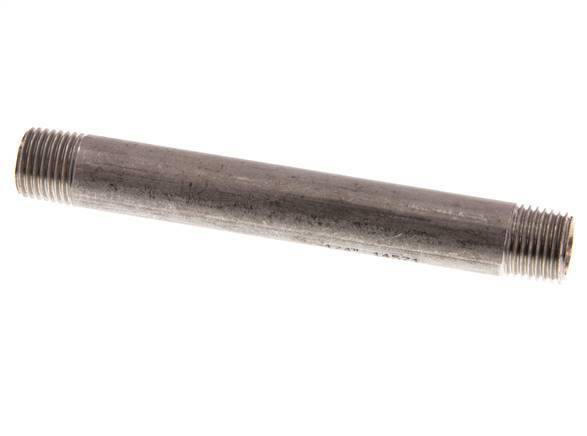R 1/4'' Stainless steel Double Pipe Nipple 20 Bar DIN 2982 - 100mm