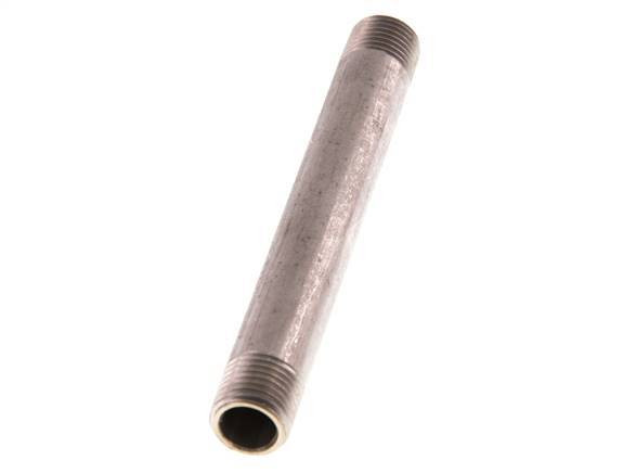 R 1/4'' Stainless steel Double Pipe Nipple 20 Bar DIN 2982 - 100mm