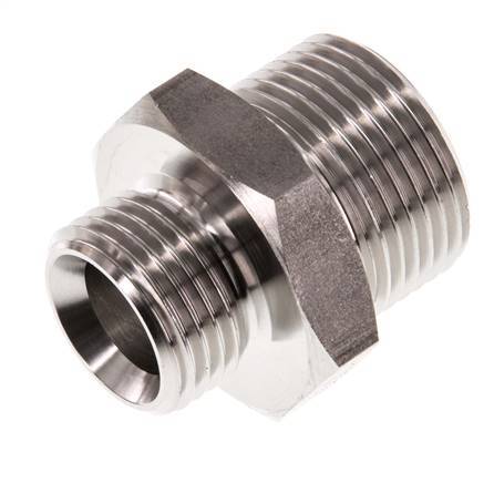 G 3/4'' x G 1/2'' Stainless steel Double Nipple 40 Bar
