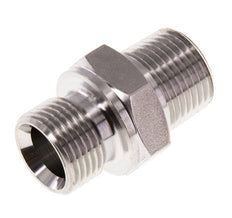 3/8'' NPT x G 3/8'' Stainless steel Double Nipple 40 Bar - Hydraulic
