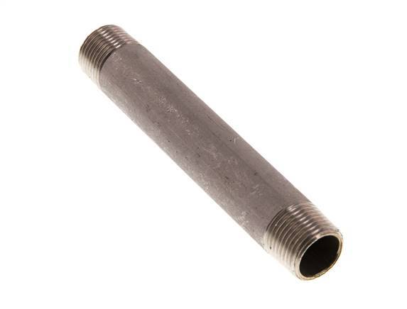 R 3/8'' Stainless steel Double Pipe Nipple 20 Bar DIN 2982 - 100mm