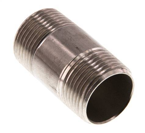 R 1'' Stainless steel Double Pipe Nipple 20 Bar DIN 2982 - 60mm