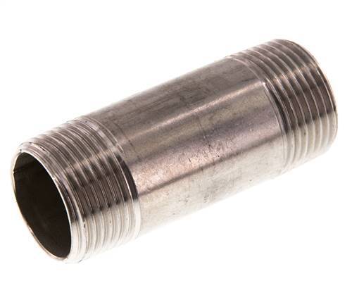 R 1'' Stainless steel Double Pipe Nipple 20 Bar DIN 2982 - 80mm