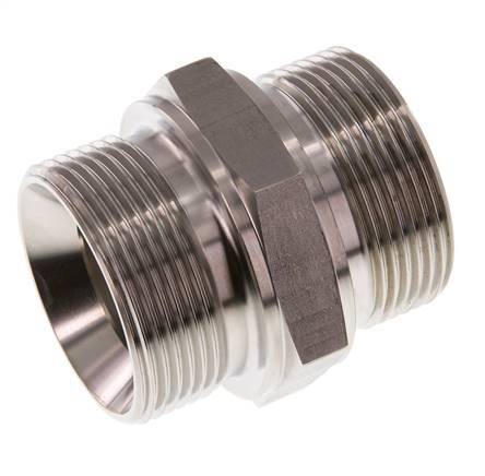 G 1 1/2'' Stainless steel Double Nipple 315 Bar - Hydraulic