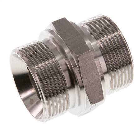 G 1 1/2'' Stainless steel Double Nipple 315 Bar - Hydraulic