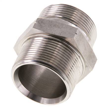 1 1/2'' NPT x G 1 1/2'' Stainless steel Double Nipple 40 Bar - Hydraulic