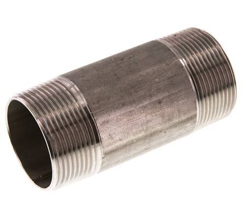 R 1 1/2'' Stainless steel Double Pipe Nipple 20 Bar DIN 2982 - 100mm
