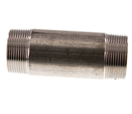 R 1 1/2'' Stainless steel Double Pipe Nipple 20 Bar DIN 2982 - 120mm