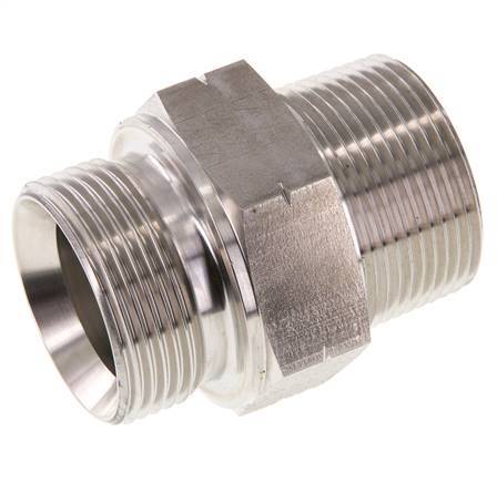 1 1/4'' NPT x G 1 1/4'' Stainless steel Double Nipple 40 Bar - Hydraulic