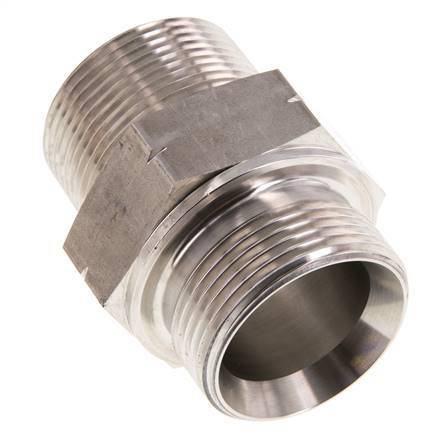 1 1/4'' NPT x G 1 1/4'' Stainless steel Double Nipple 40 Bar - Hydraulic