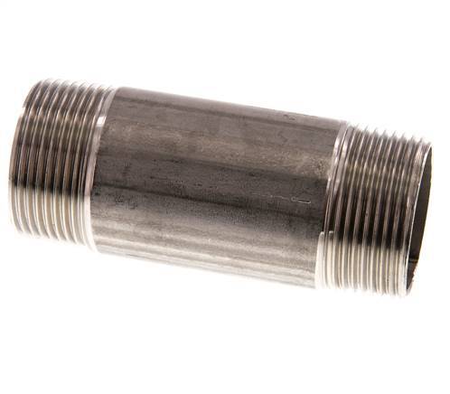 R 1 1/4'' Stainless steel Double Pipe Nipple 20 Bar DIN 2982 - 100mm